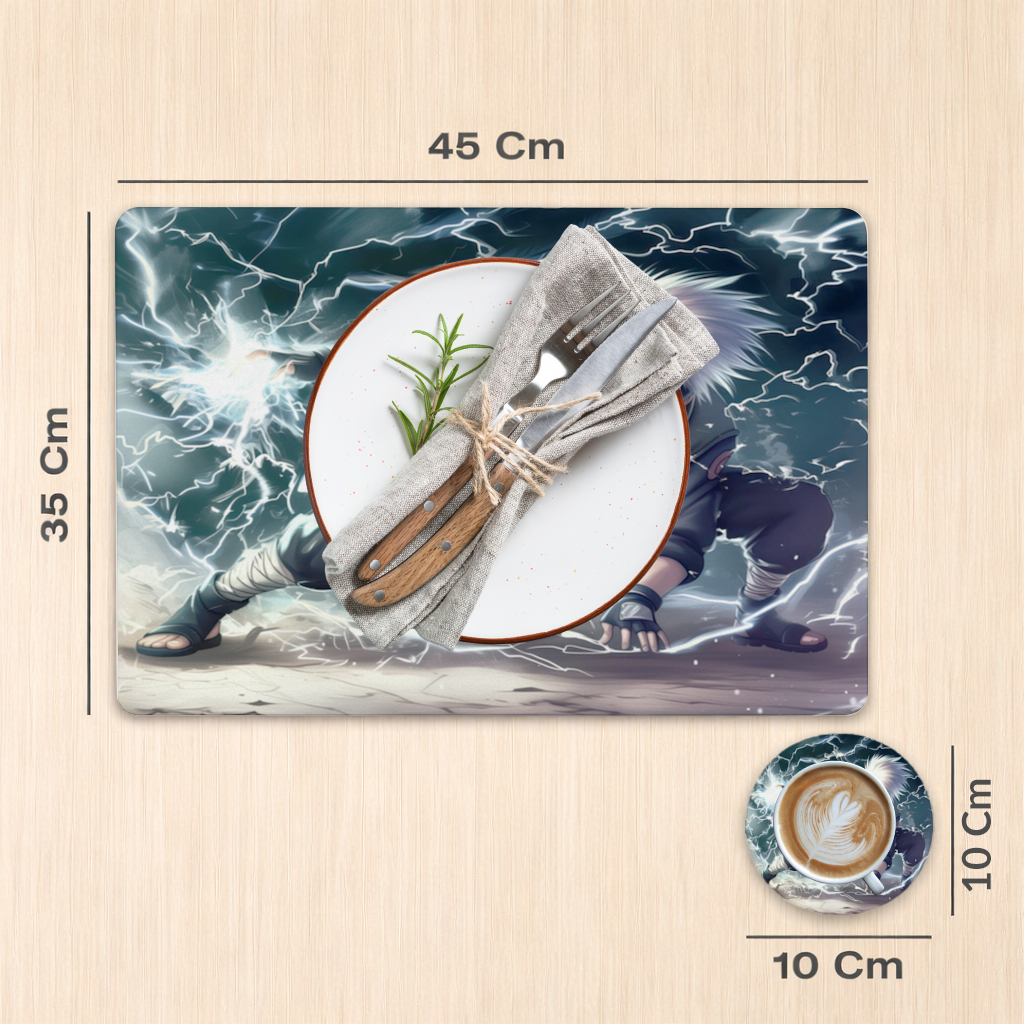 Kakashi Hatake  The Roar of the Lightning Blade Charger Plate Set  12 Pieces