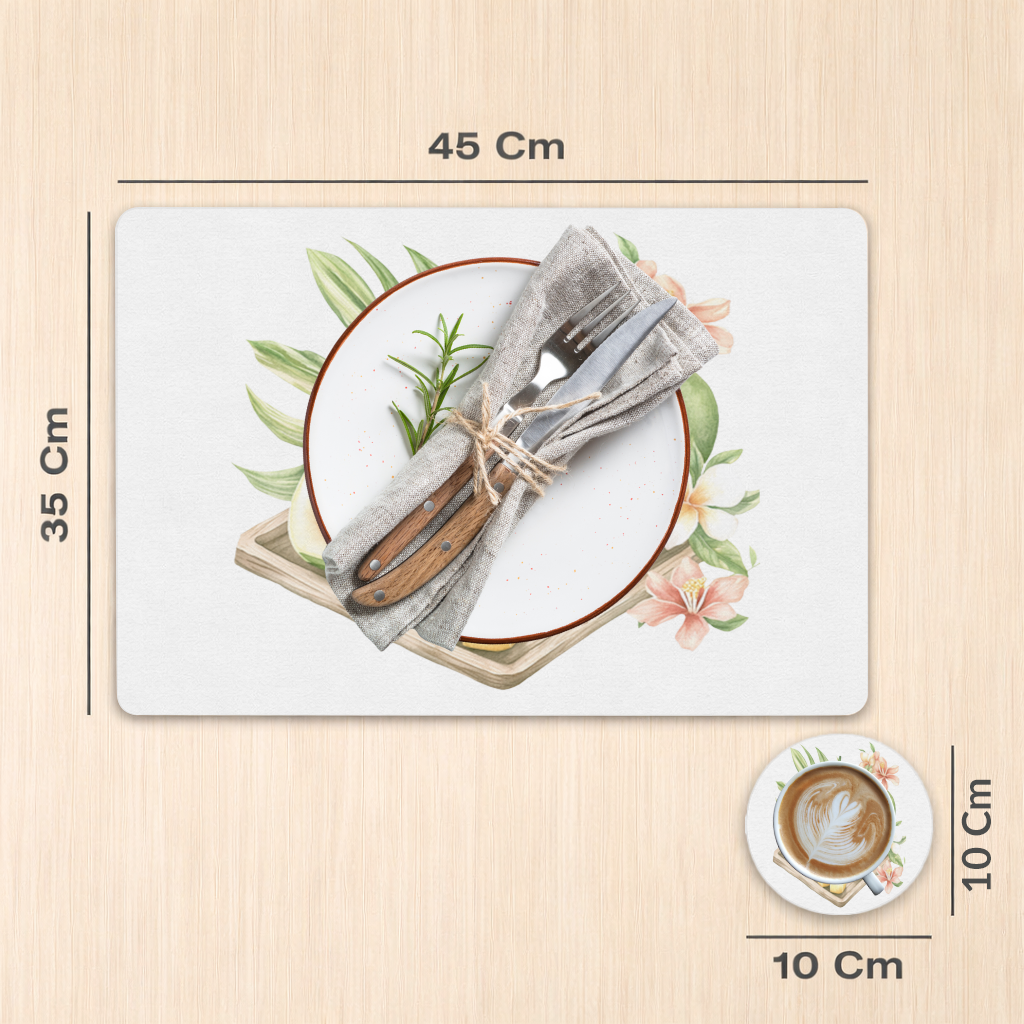 Tropical Papaya and Coconut Juice Charger Plate Set 12 Pieces