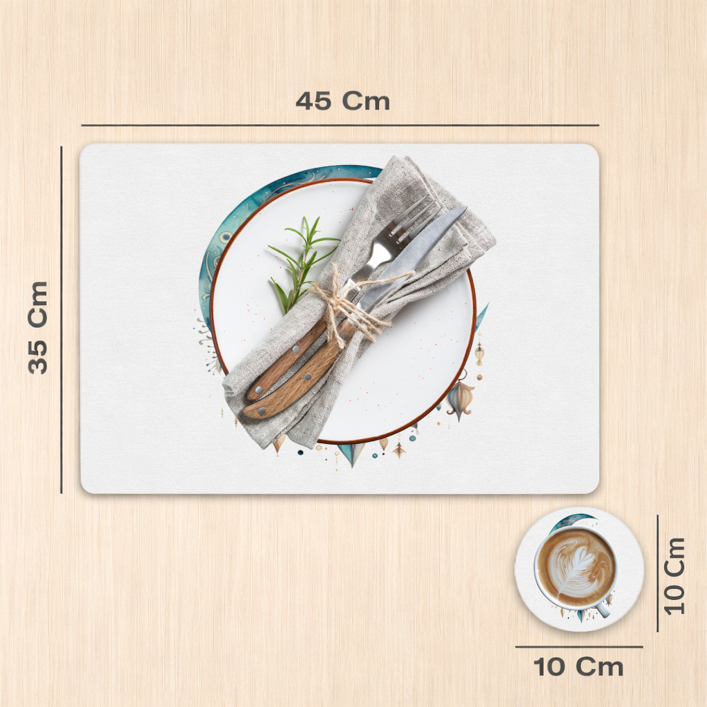 Boho Celestial Sun and Moon Charger Plate Set 12 Pieces