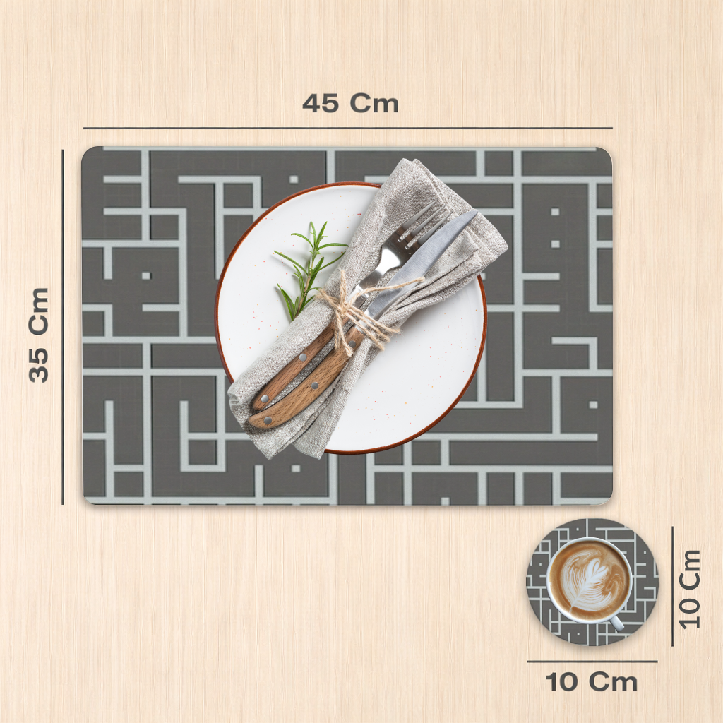 calligraphy Charger Plate Set 12 Pieces