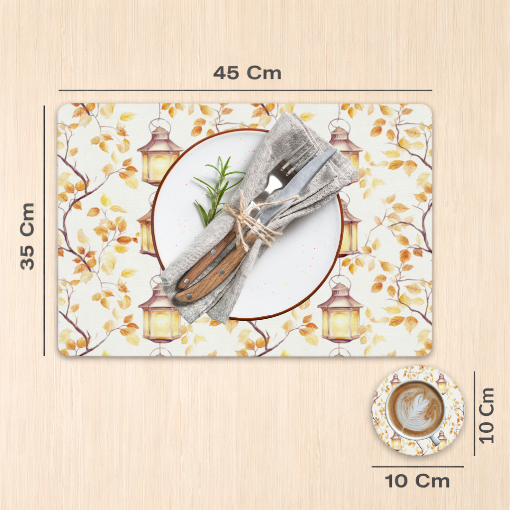 Vintage Watercolor Fall Branches Charger Plate Set 12 Pieces