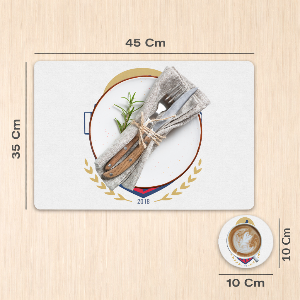 Kahta 02 Spor Kulübü Crest Charger Plate Set 12 Pieces