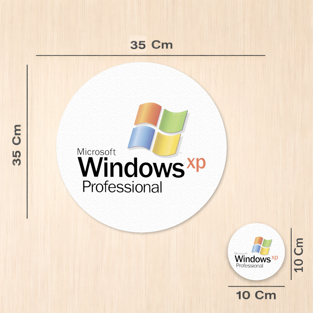 Dijital Nostalji İkonik Windows XP Logosu Servis Tabağı Altlığı (12 Adet)
