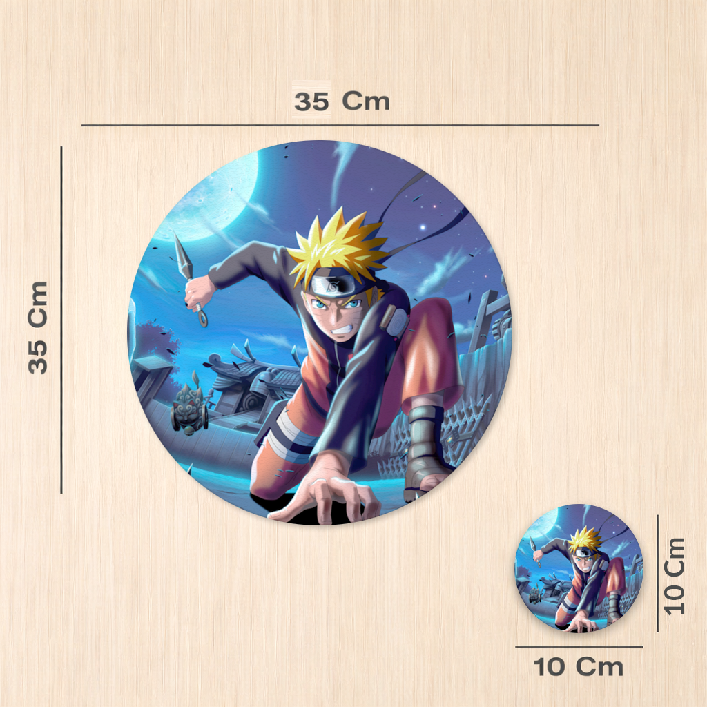 Naruto Uzumaki Shinobi Strike Under the Moonlight Charger Plate Set 12 Pieces