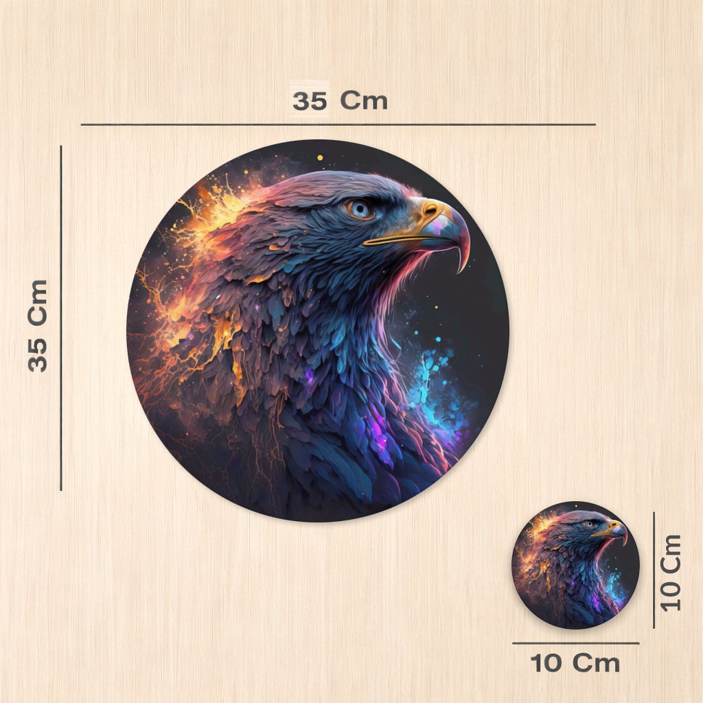 Eagle image A symbol of strength and freedom. Charger Plate Set 12 Pieces
