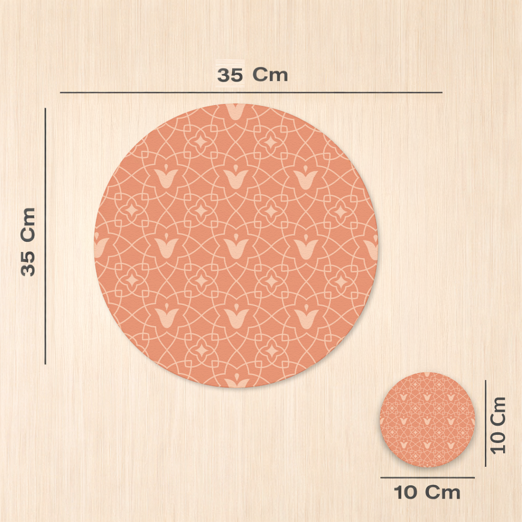 Modern Geometric Linear Terracotta Pattern Charger Plate Set 12 Pieces