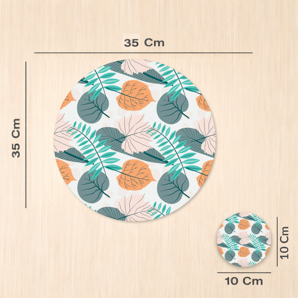 Modern Tropical Leaves Charger Plate Set 12 Pieces