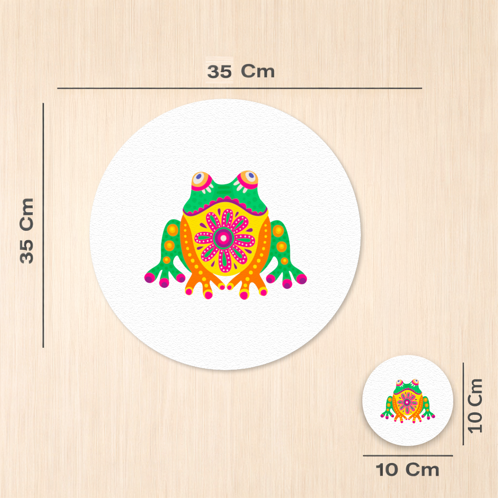 Mexican Alebrije Frog Charger Plate Set 12 Pieces