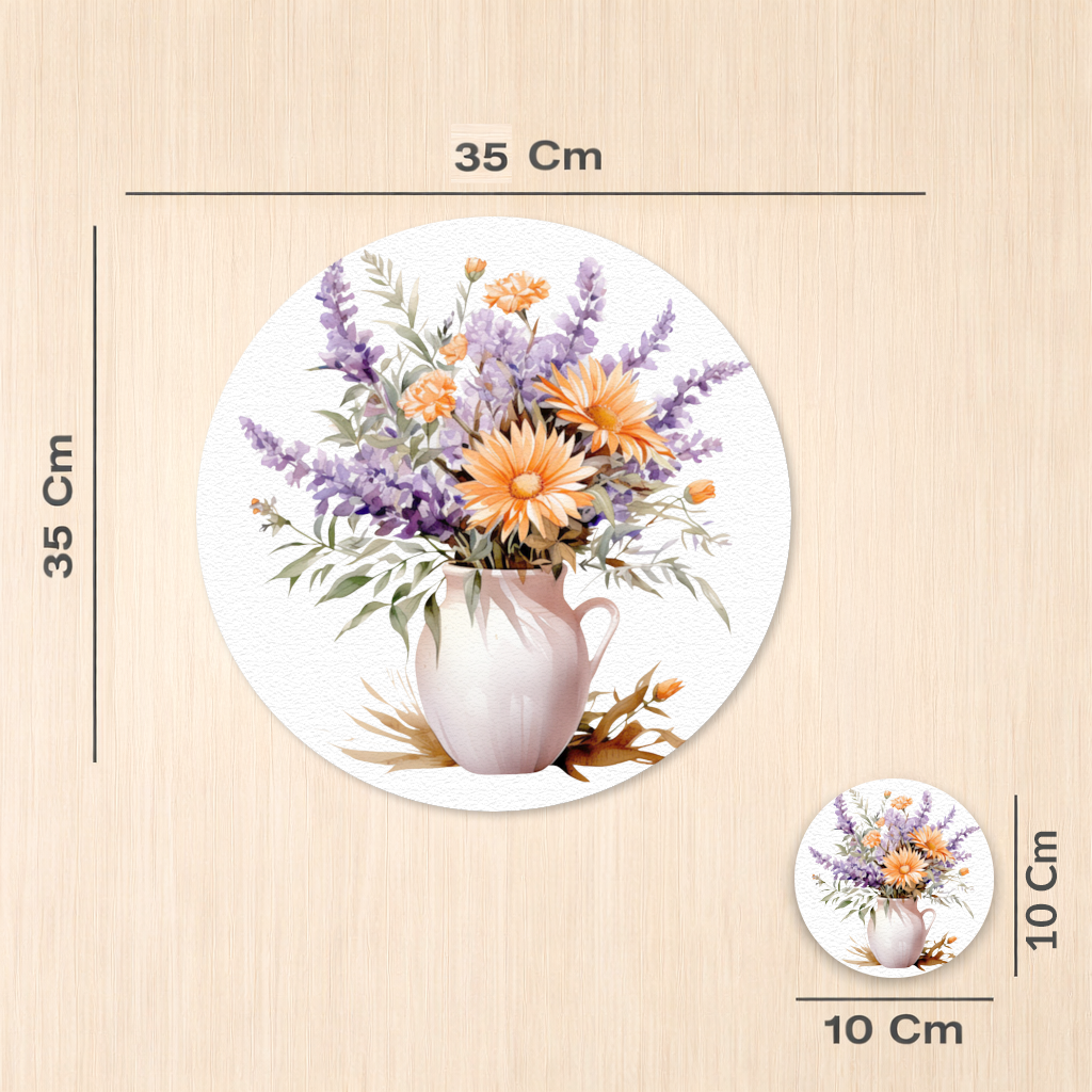 Cottagecore Wildflower Pitcher Charger Plate Set 12 Pieces