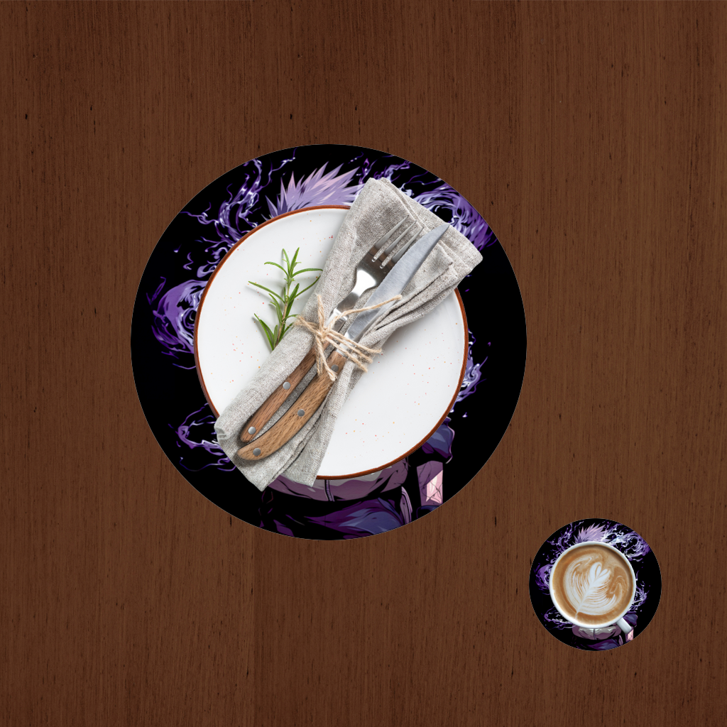 Kakashi Hatake The Surge of Purple Lightning Charger Plate Set 12 Pieces