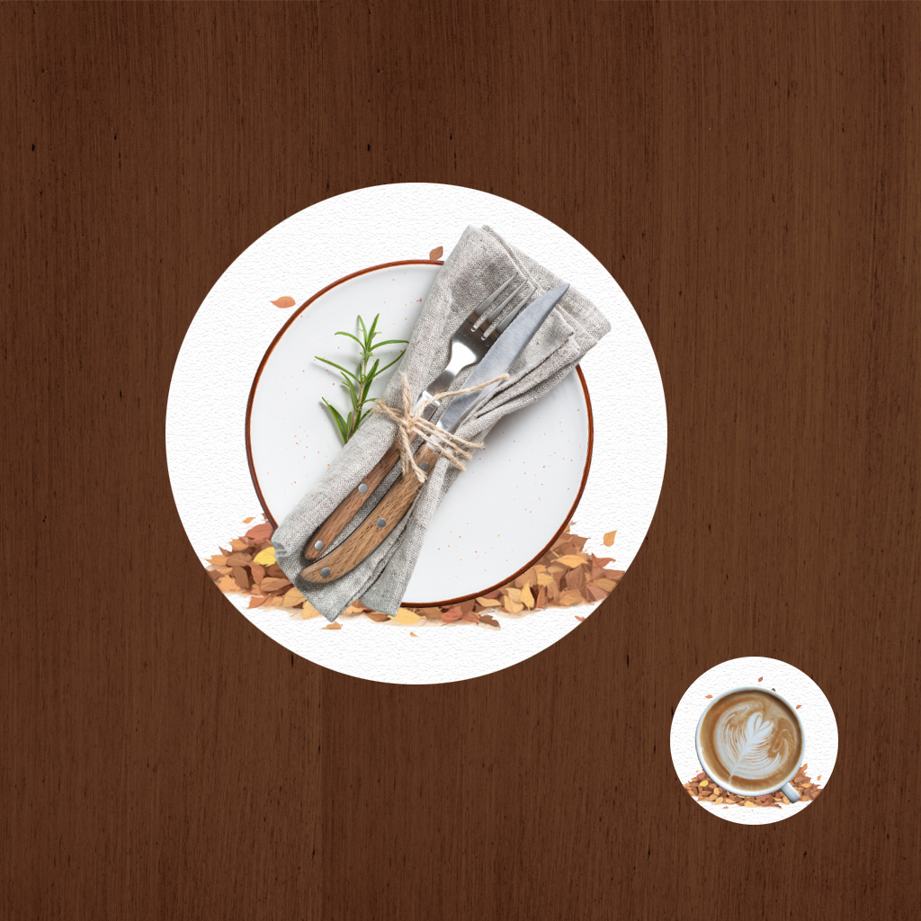 Siamese Cat in Autumn Leaf Pile Charger Plate Set 12 Pieces