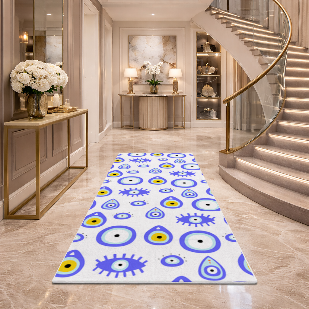 Evil Eye Pattern Hallway & Entryway Rug