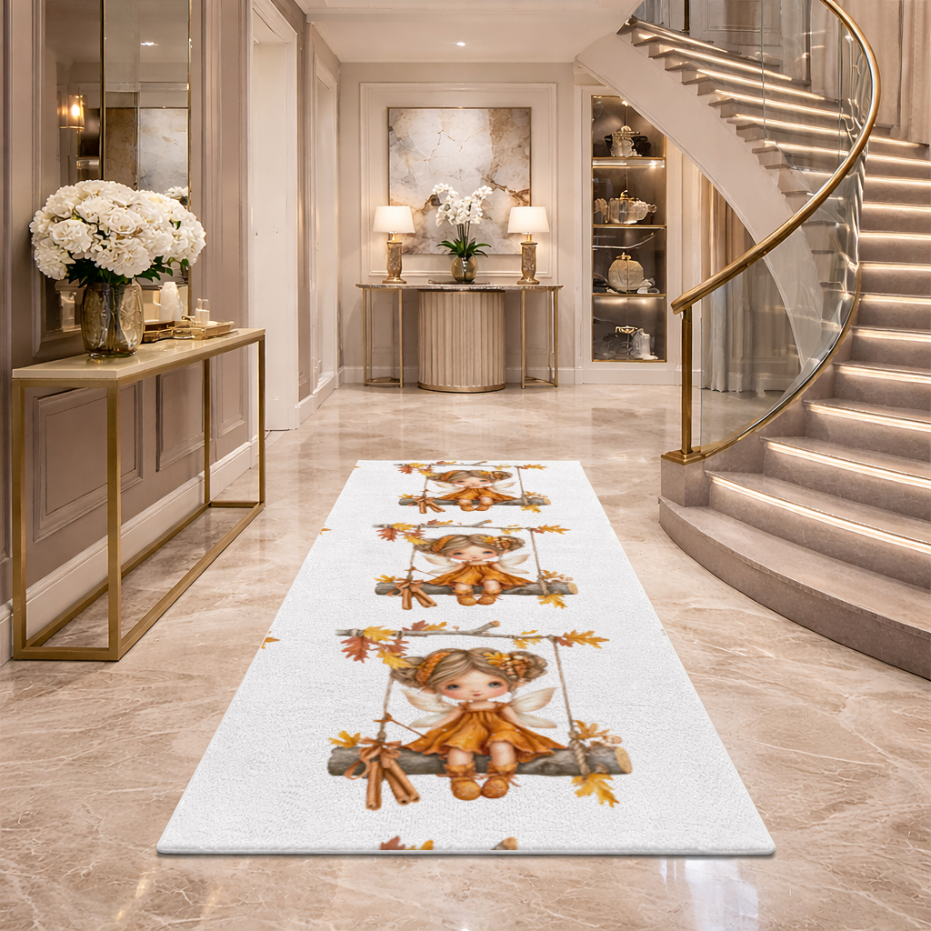 Whimsical Autumn Forest Fairy Hallway & Entryway Rug