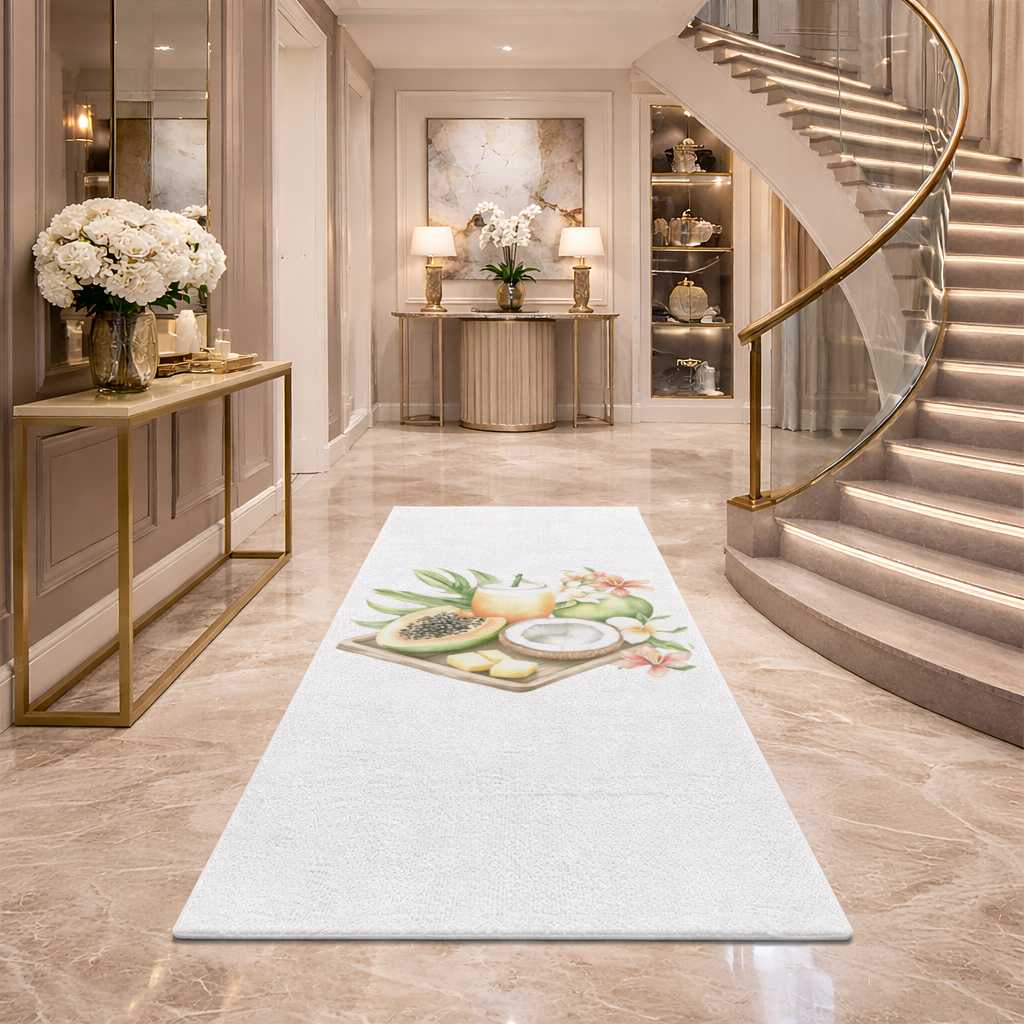Tropical Papaya and Coconut Juice Hallway & Entryway Rug