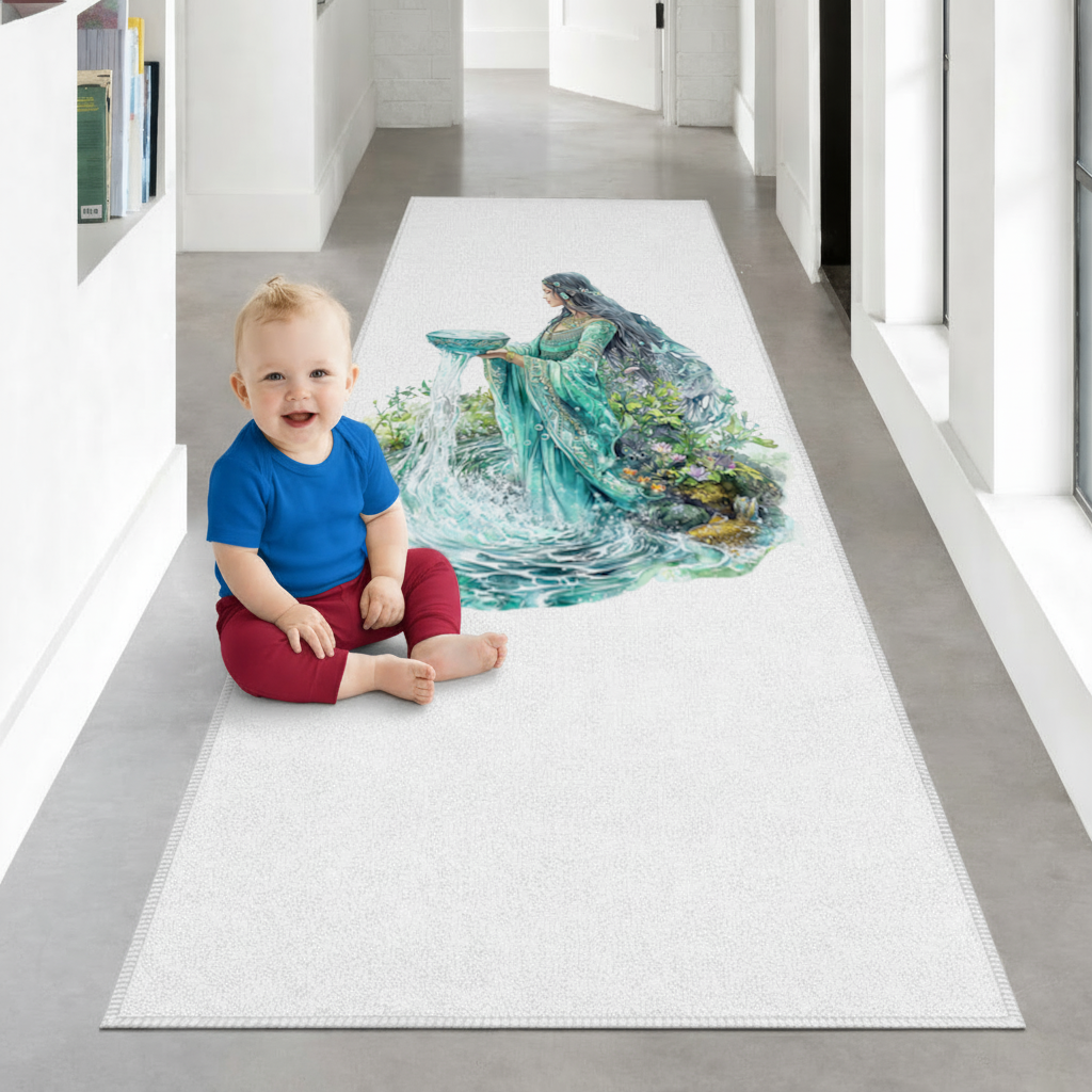 Ethereal Water Goddess Hallway & Entryway Rug