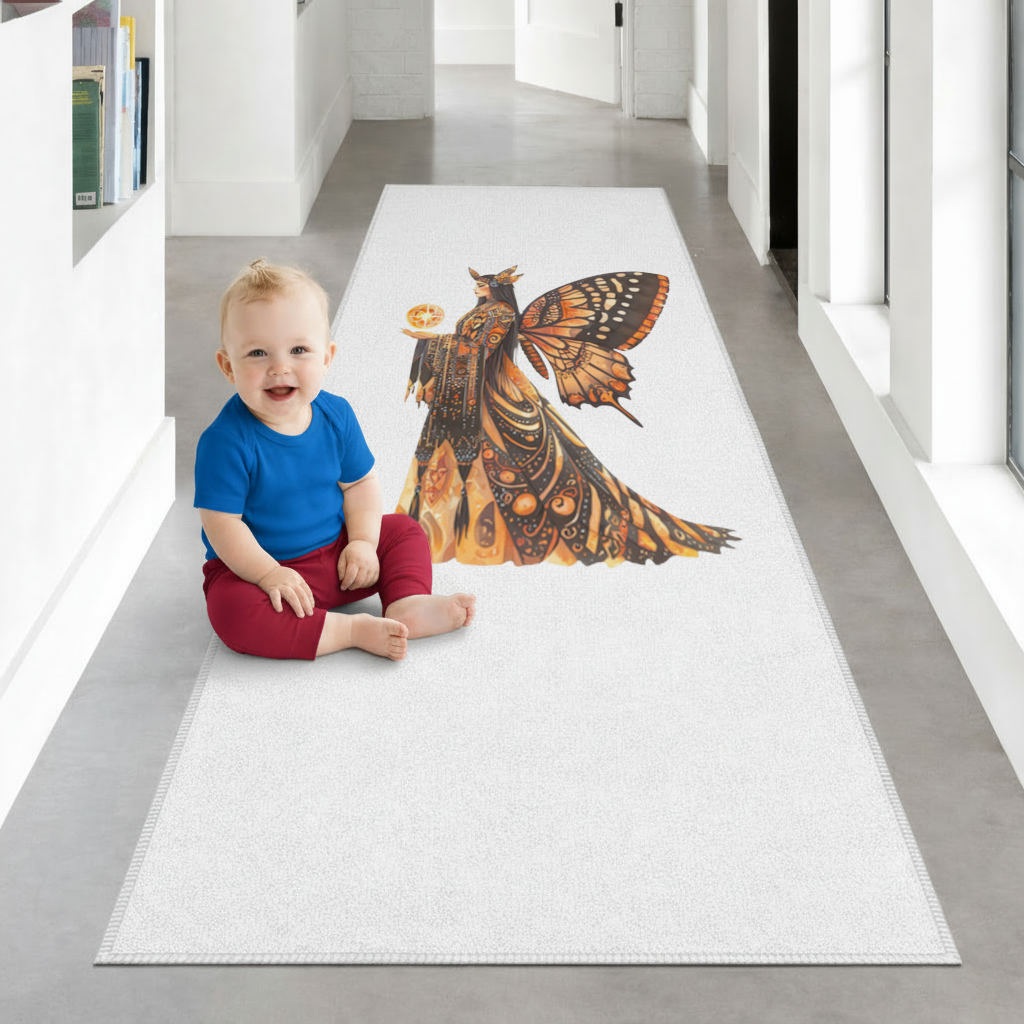 Monarch Butterfly Winged Goddess Hallway & Entryway Rug