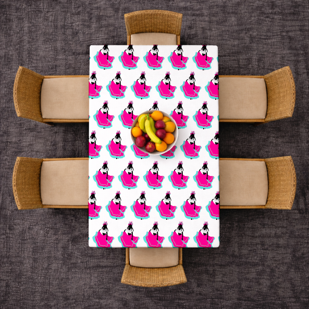 Mexican Folklorico Dancer Silhouette Rectangular Tablecloth