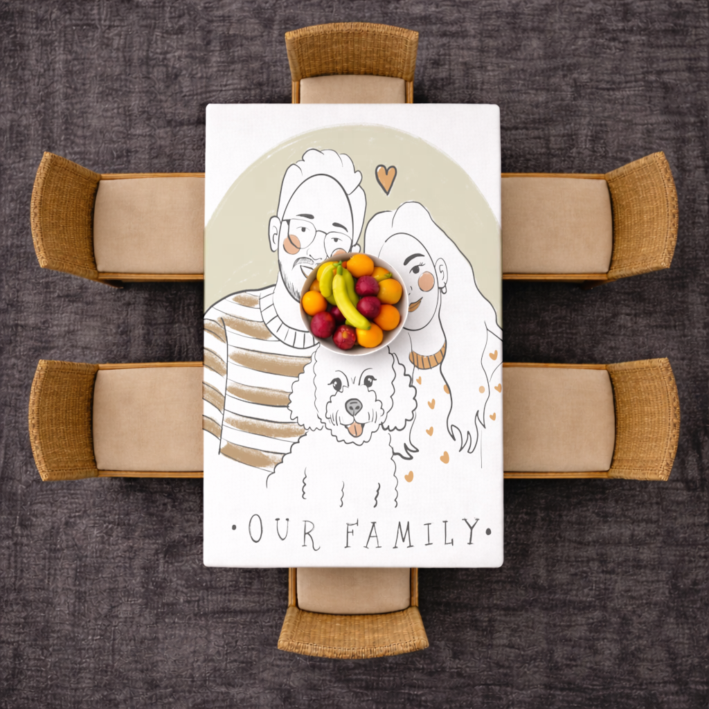 Our Family Rectangular Tablecloth