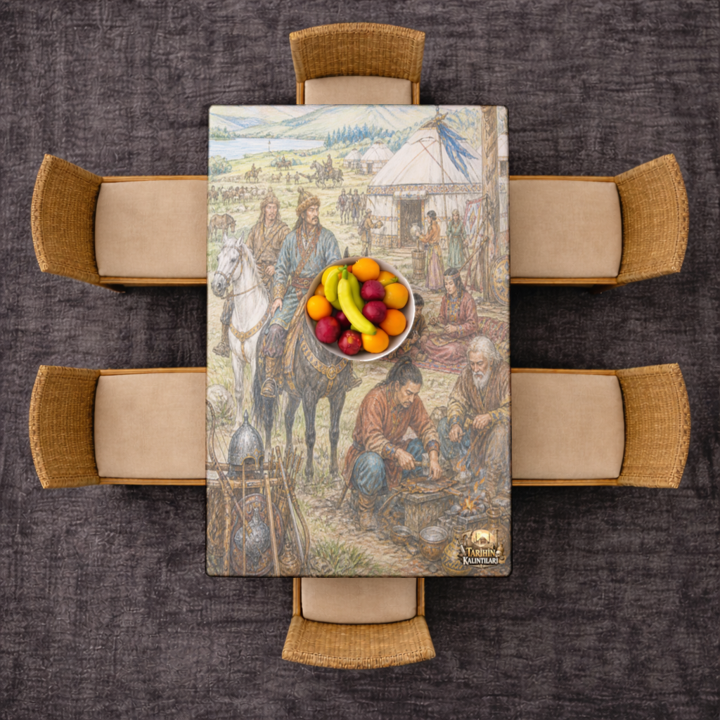 Blacksmiths of the Steppe Ancient Nomadic Camp Art Rectangular Tablecloth