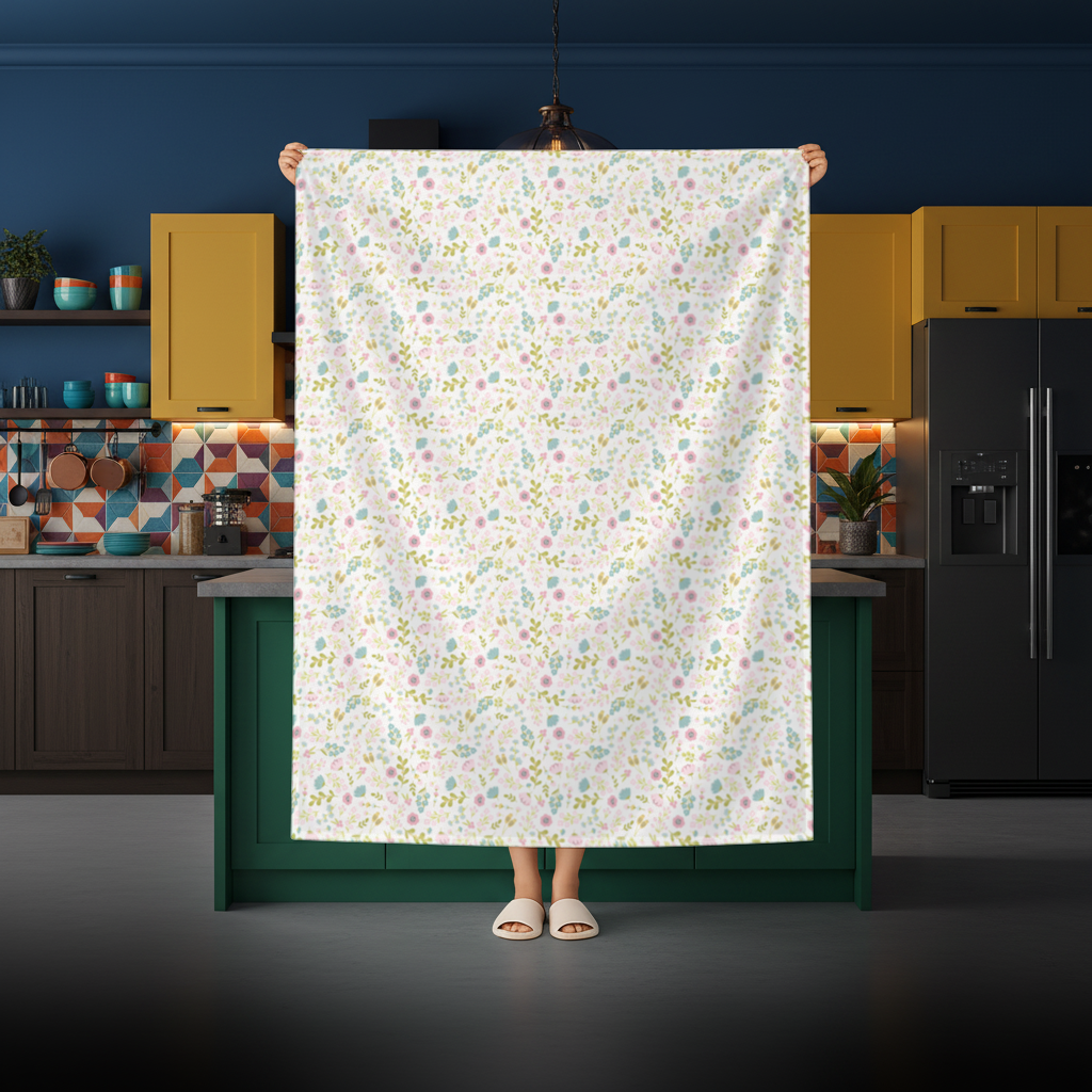 Pastel Spring Floral Rectangular Tablecloth
