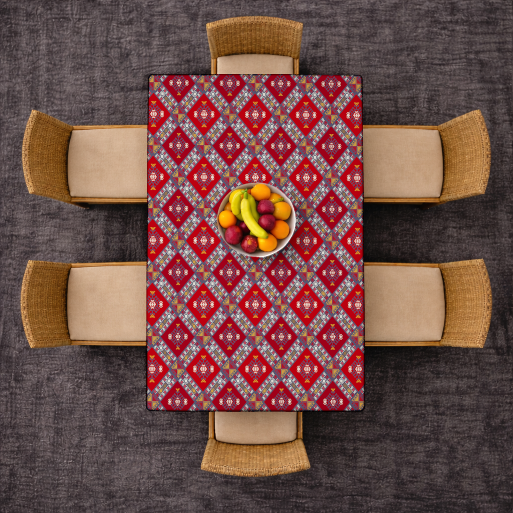Traditional Kilim Pattern Motif Rectangular Tablecloth