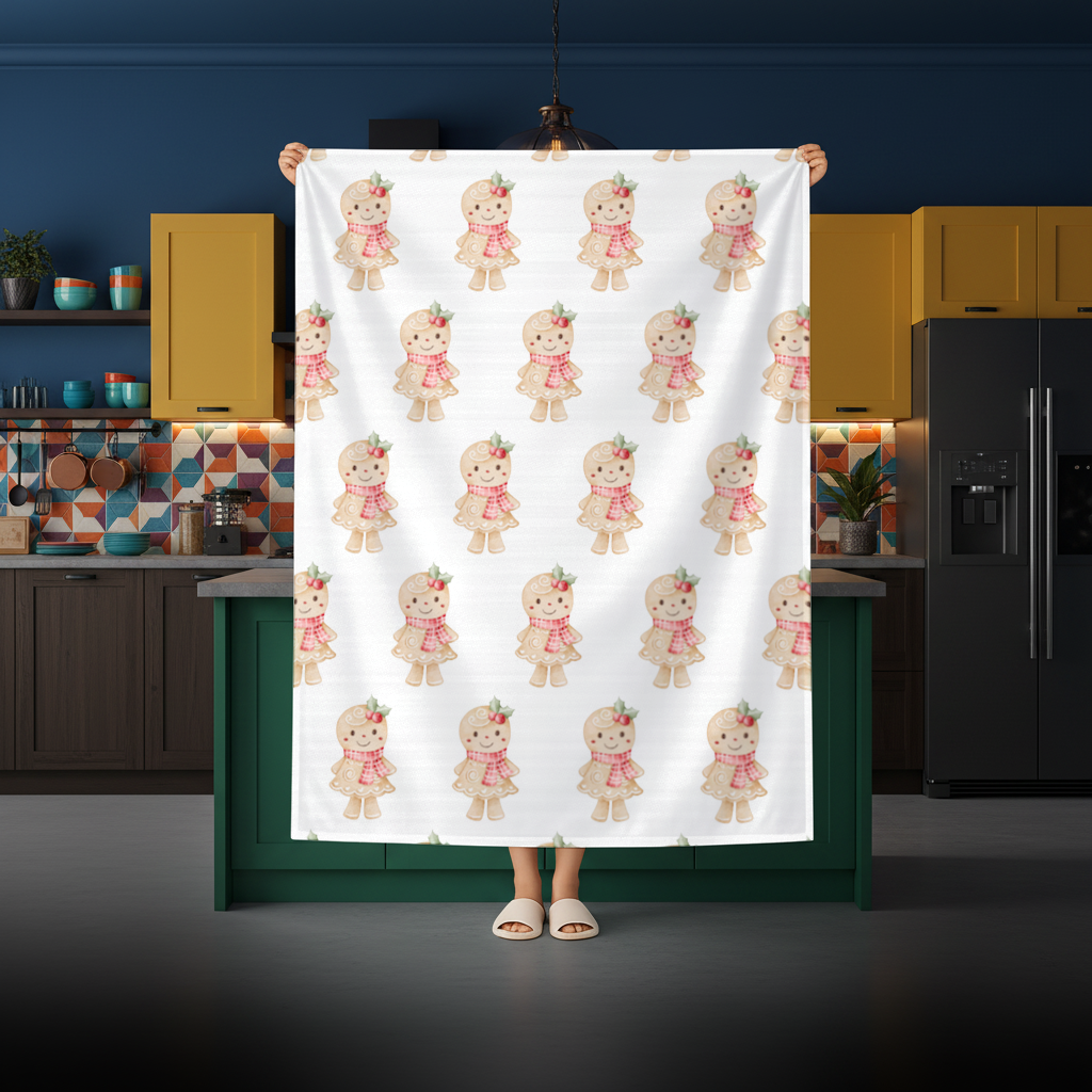 Cute Gingerbread Cookie Character Rectangular Tablecloth