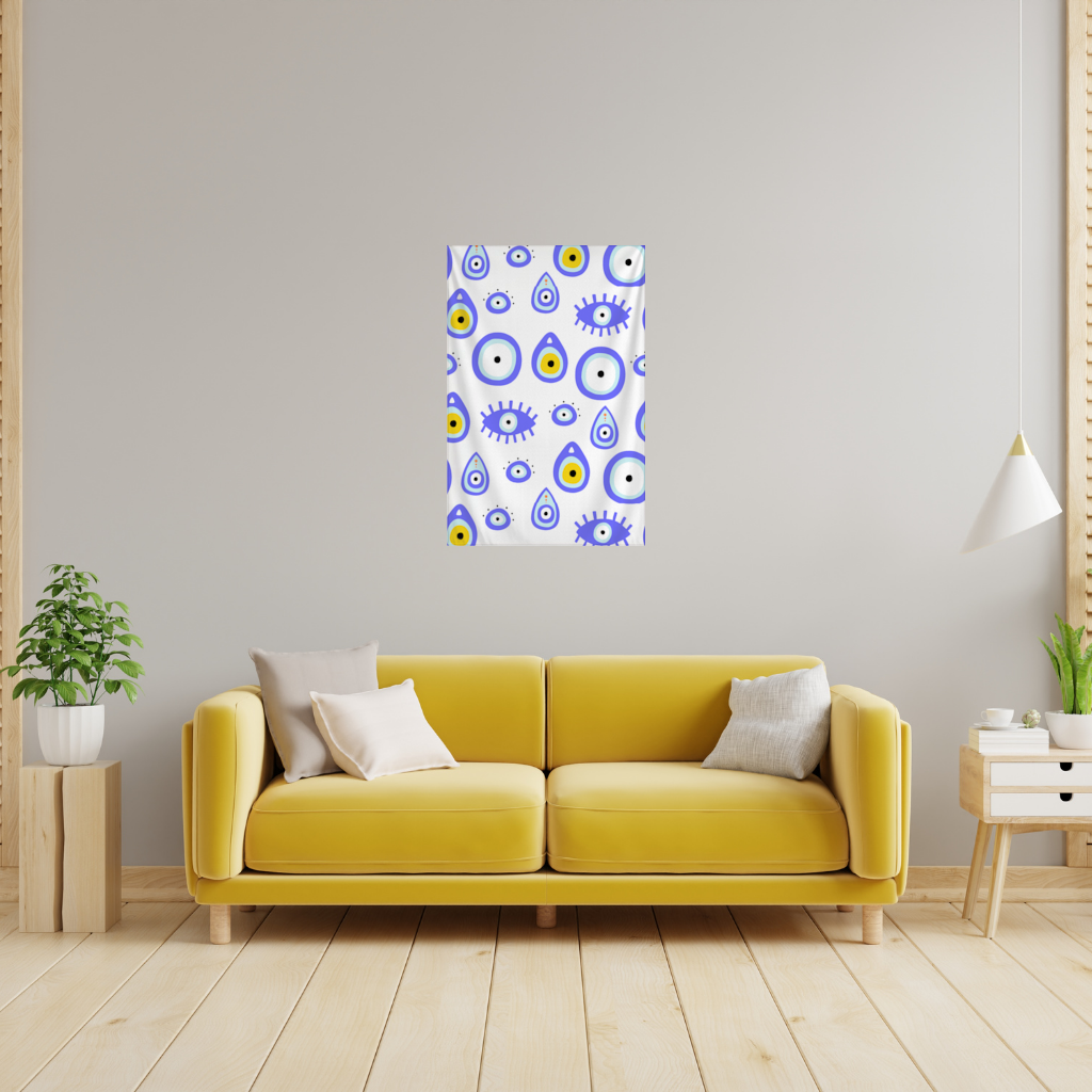 Evil Eye Pattern Wall Tapestry