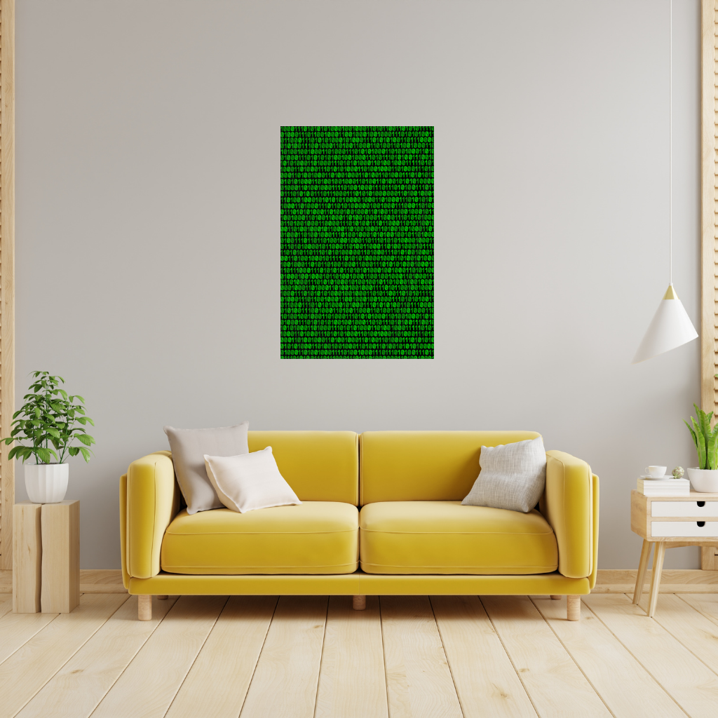 Matrix Style Digital Binary Code Background Wall Tapestry