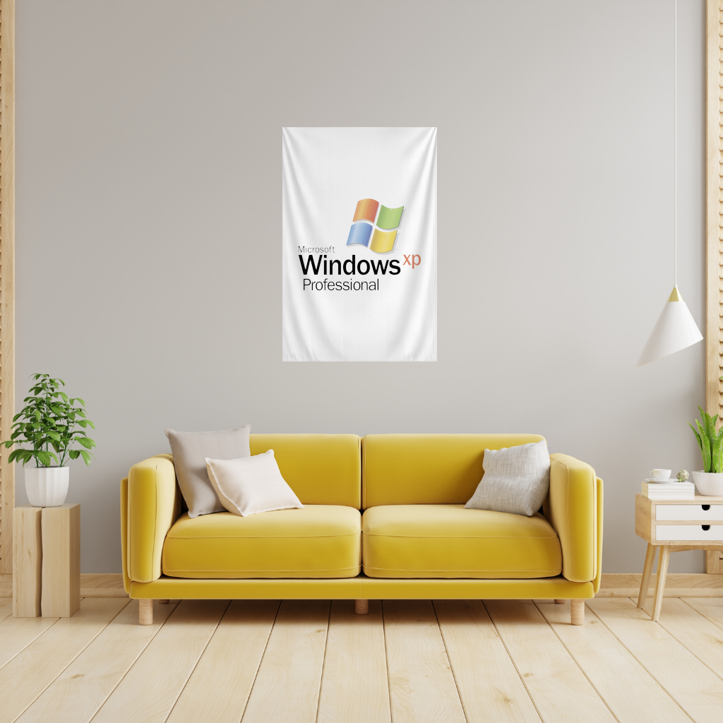 Digital Nostalgia Windows XP Iconic Logo Wall Tapestry