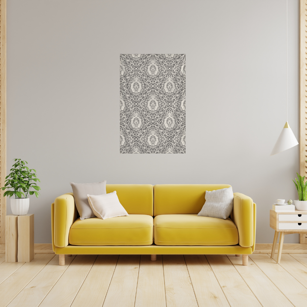 Classic Vintage Damask Floral Pattern Wall Tapestry
