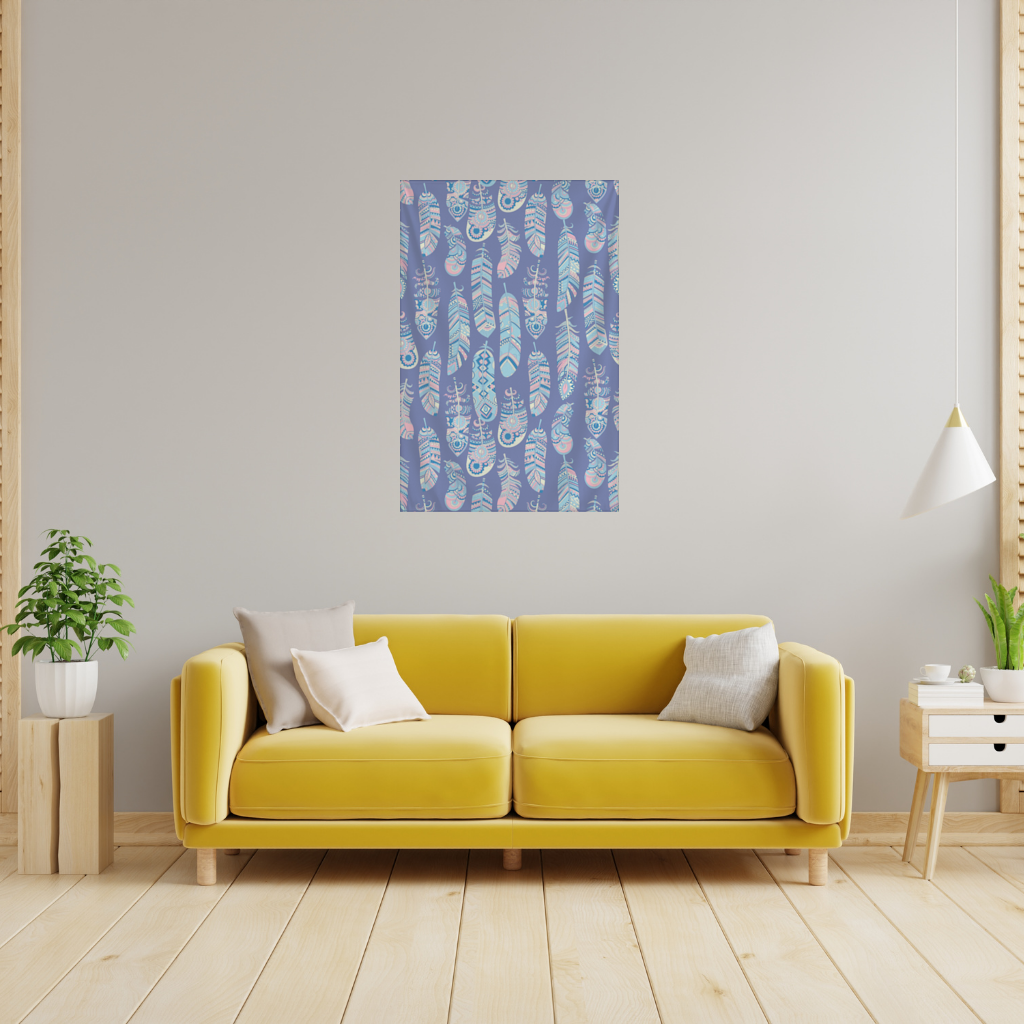 Boho Tribal Feather Wall Tapestry