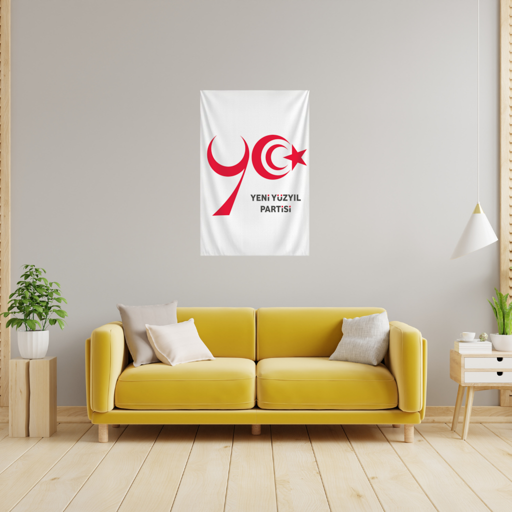 The Yeni Yüzyıl Party Logo on a White Background Wall Tapestry