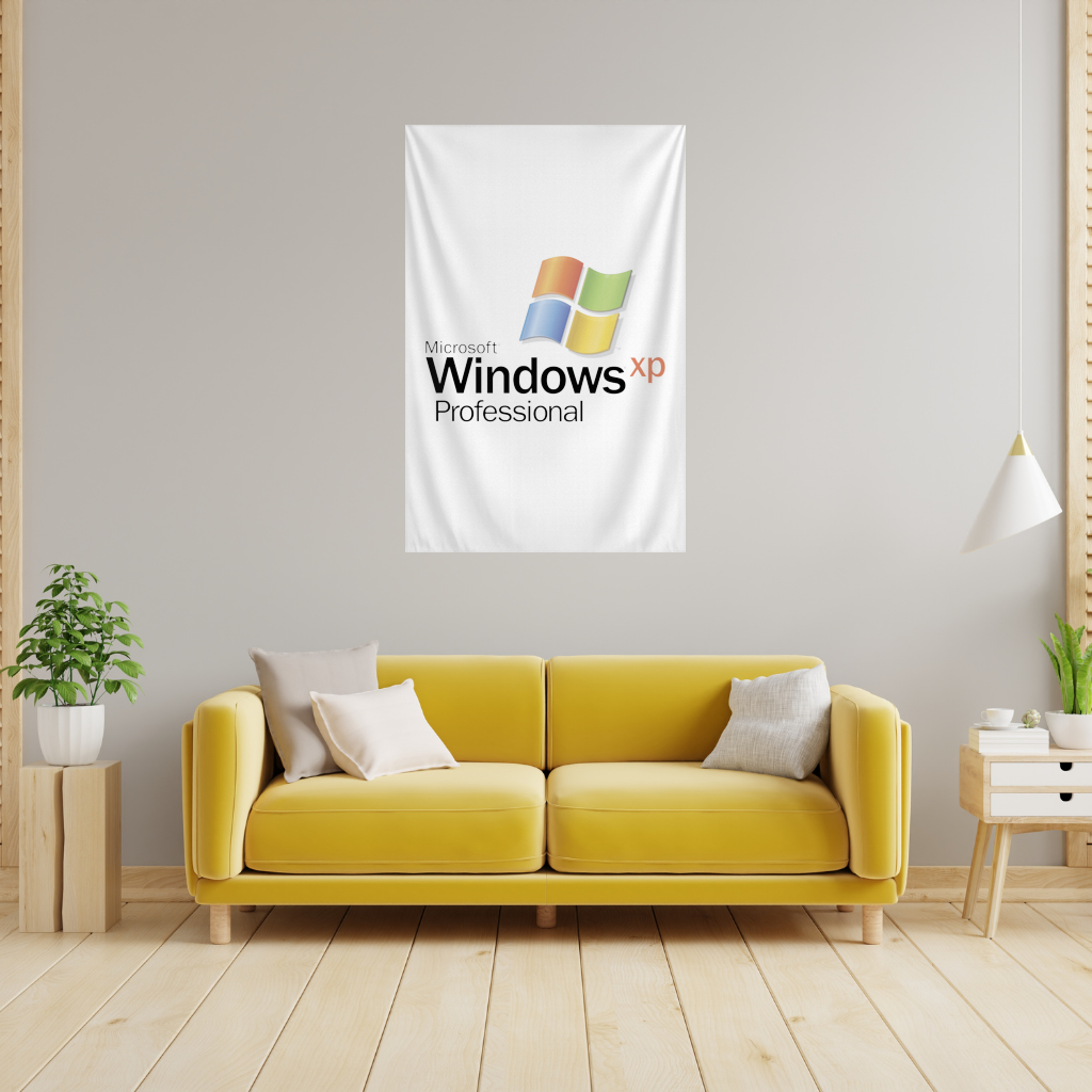Dijital Nostalji İkonik Windows XP Logosu Duvar Örtüsü