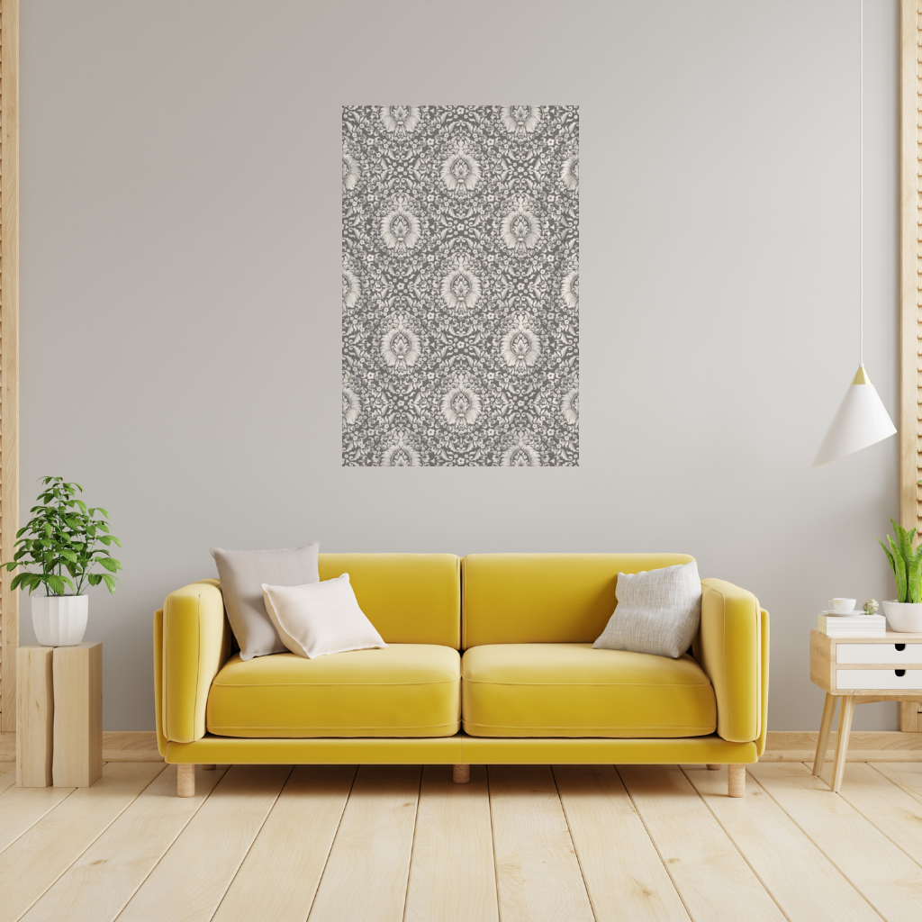 Classic Vintage Damask Floral Pattern Wall Tapestry