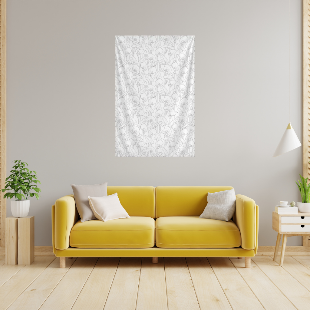 Calla Lily Eskiz Duvar Örtüsü