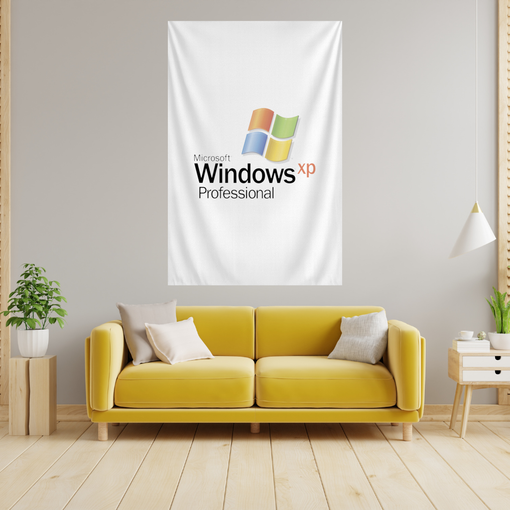 Dijital Nostalji İkonik Windows XP Logosu Duvar Örtüsü
