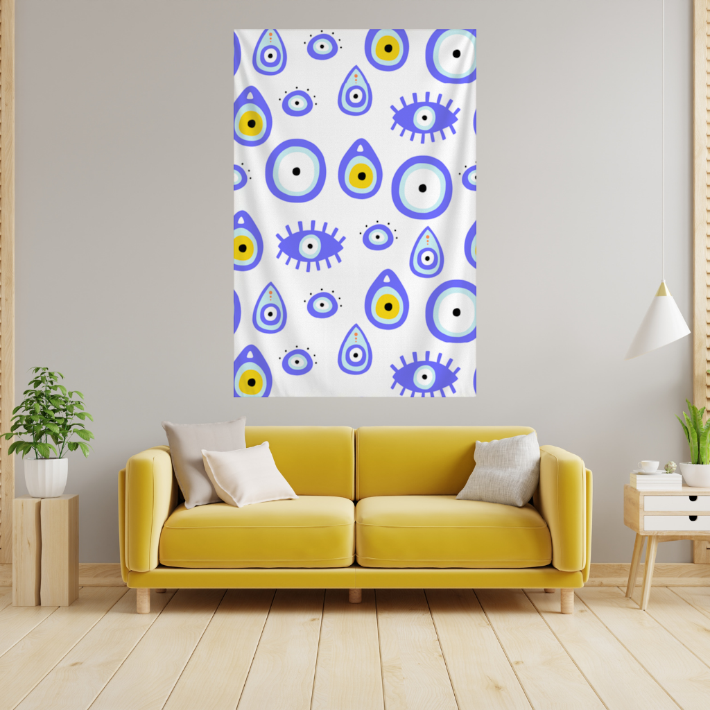 Evil Eye Pattern Wall Tapestry