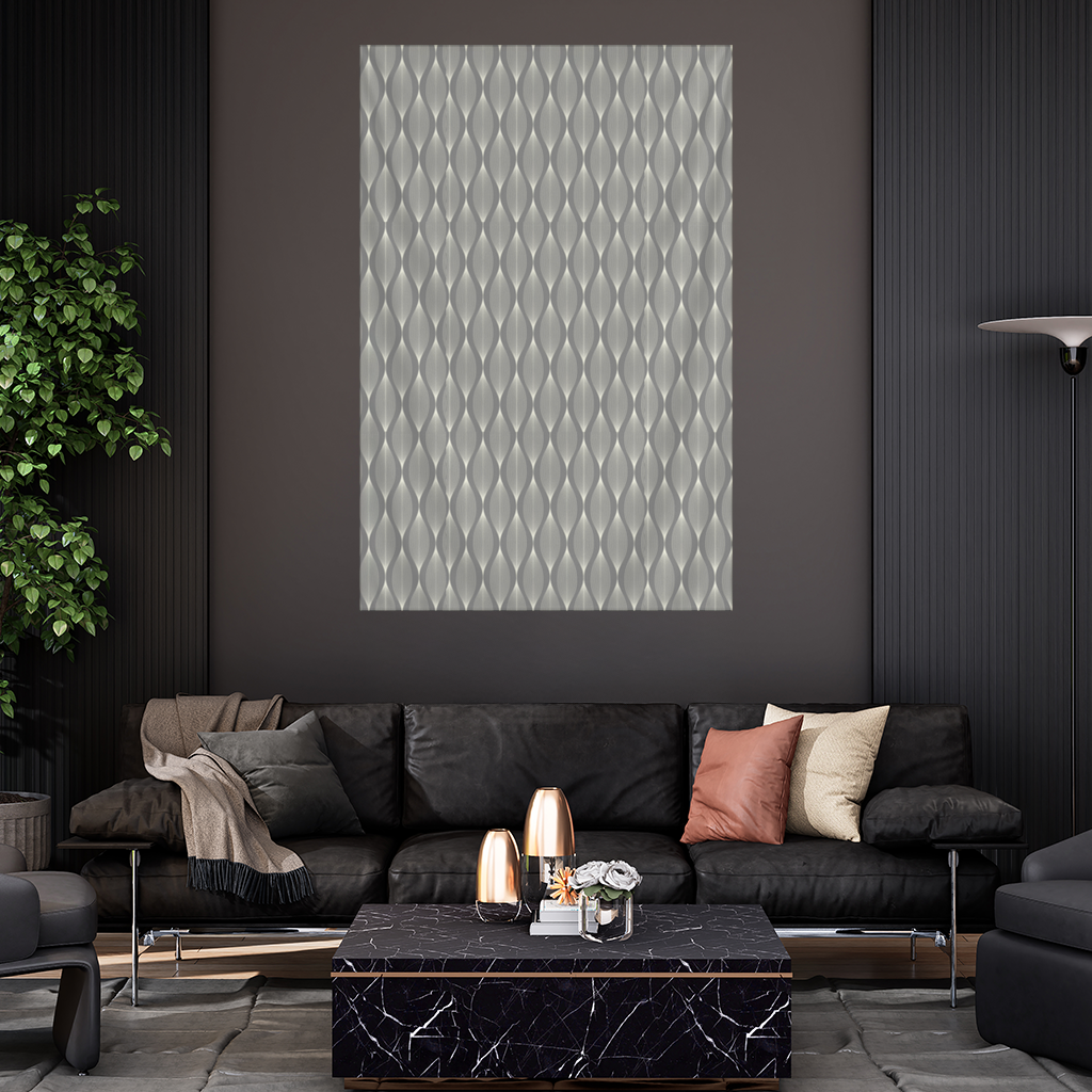 Art Deco Geometric Wavy Pattern Wall Tapestry