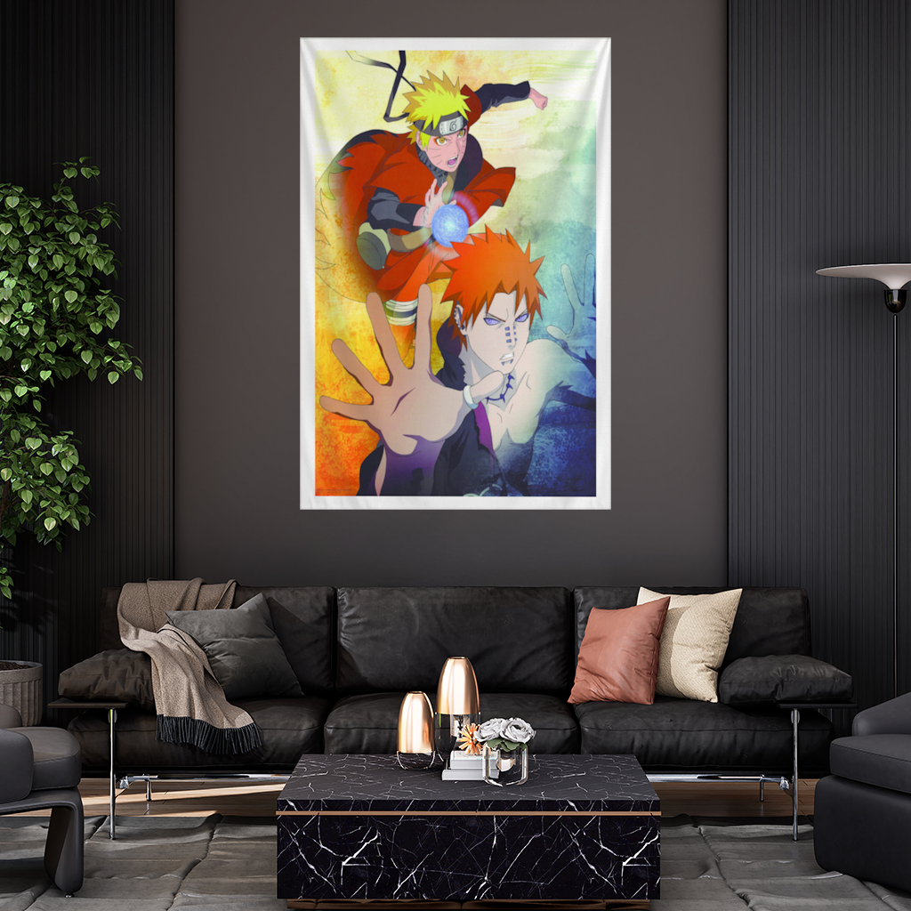 Ninja Warrior Energy Sphere Duel Wall Tapestry