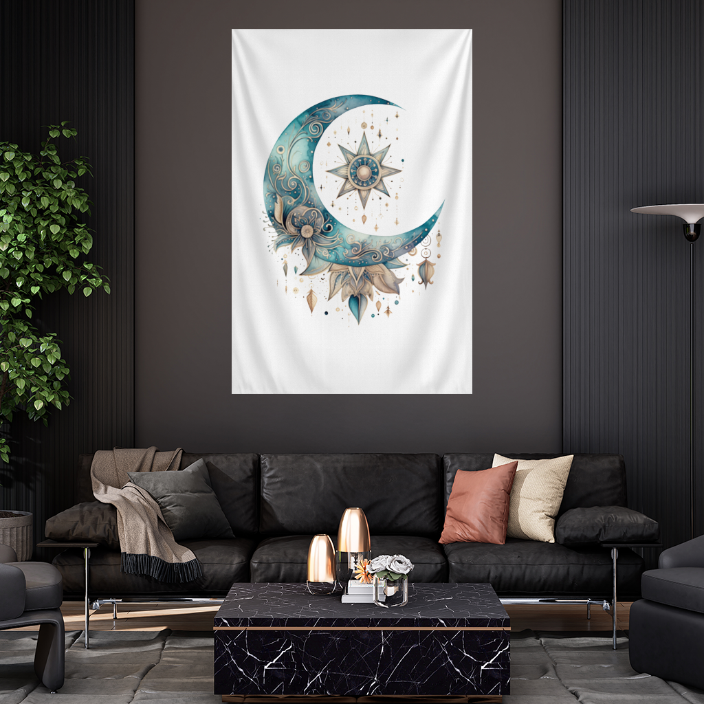 Boho Göksel Güneş ve Ay Duvar Örtüsü