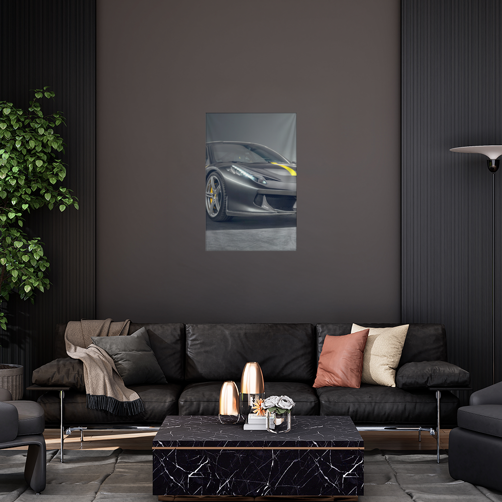Ferrari 458 Italia Karbon Fiber Detaylı Özel Versiyon Duvar Örtüsü