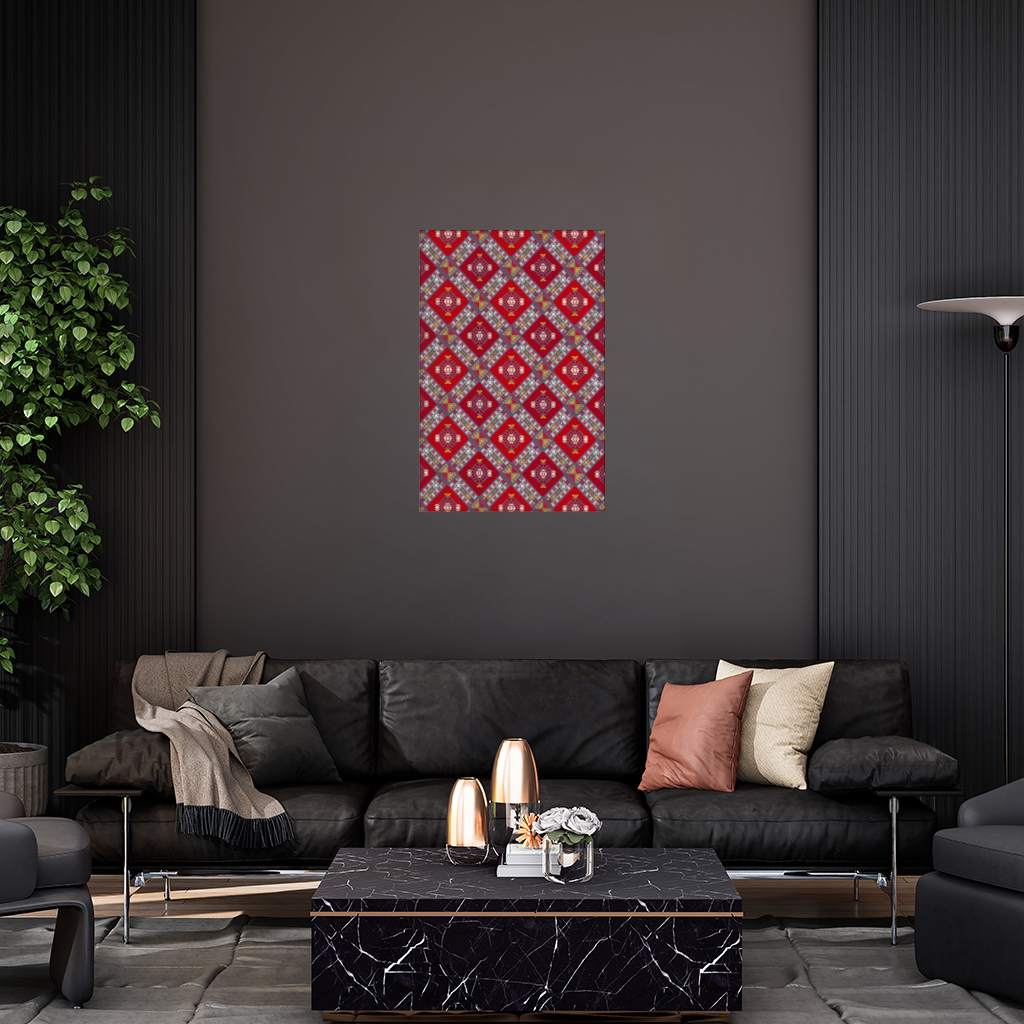 Traditional Kilim Pattern Motif Wall Tapestry