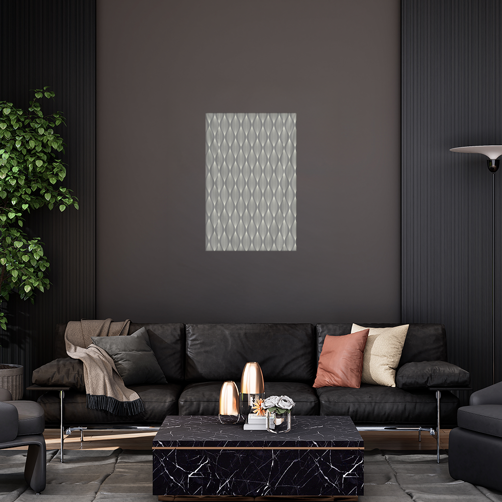 Art Deco Geometric Wavy Pattern Wall Tapestry