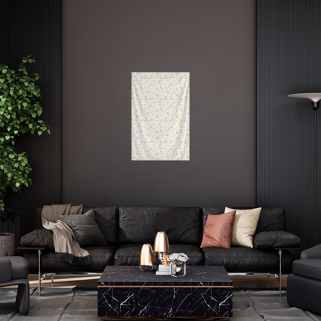 Pastel Spring Floral Wall Tapestry