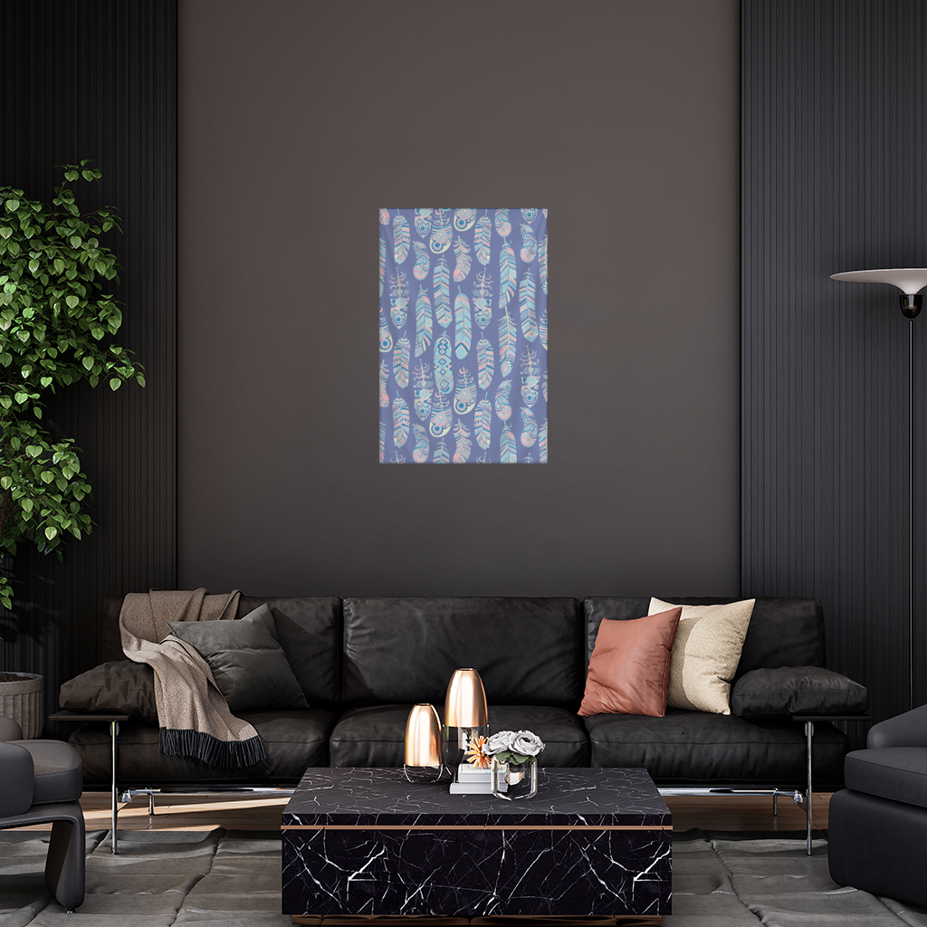 Boho Tribal Feather Wall Tapestry