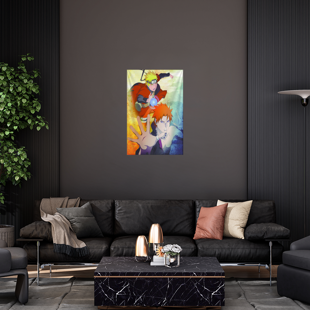 Ninja Warrior Energy Sphere Duel Wall Tapestry