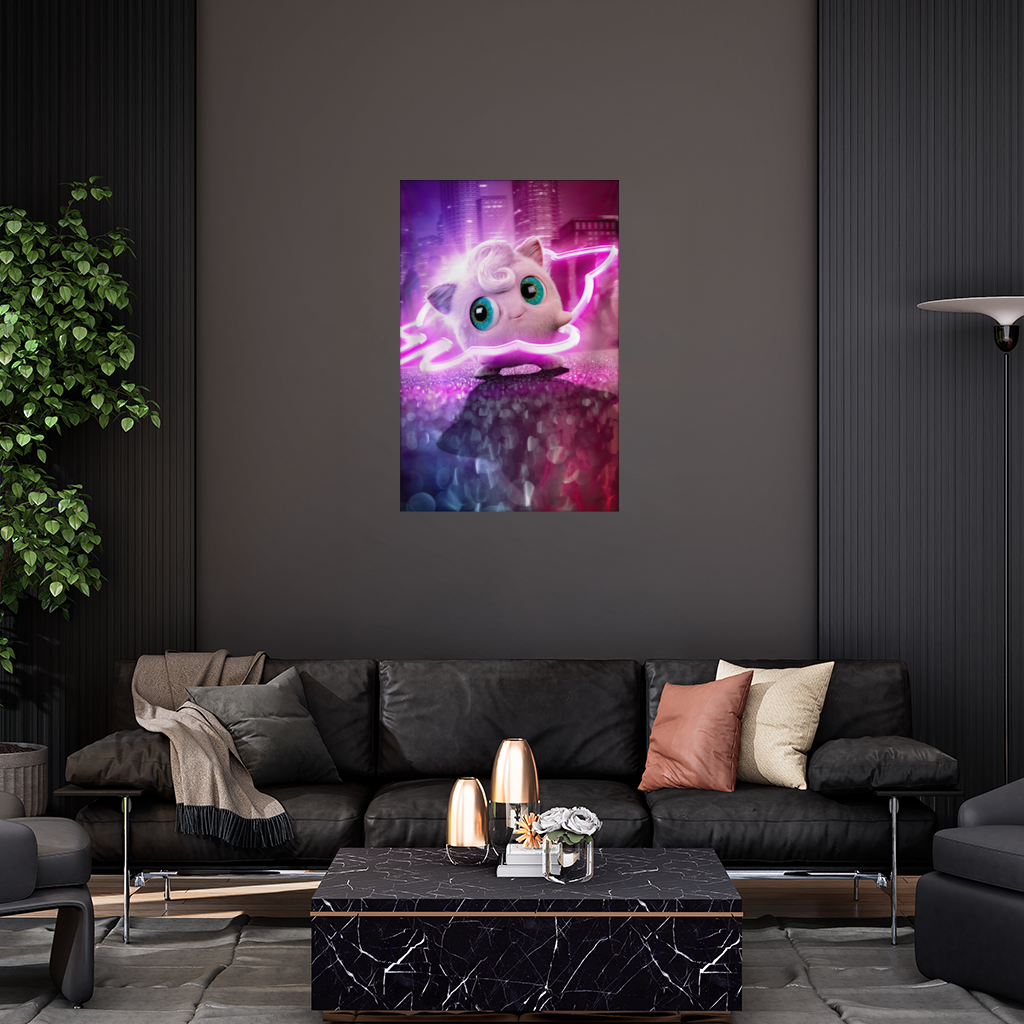 Cyberpunk Pink Fluffy Creature Wall Tapestry