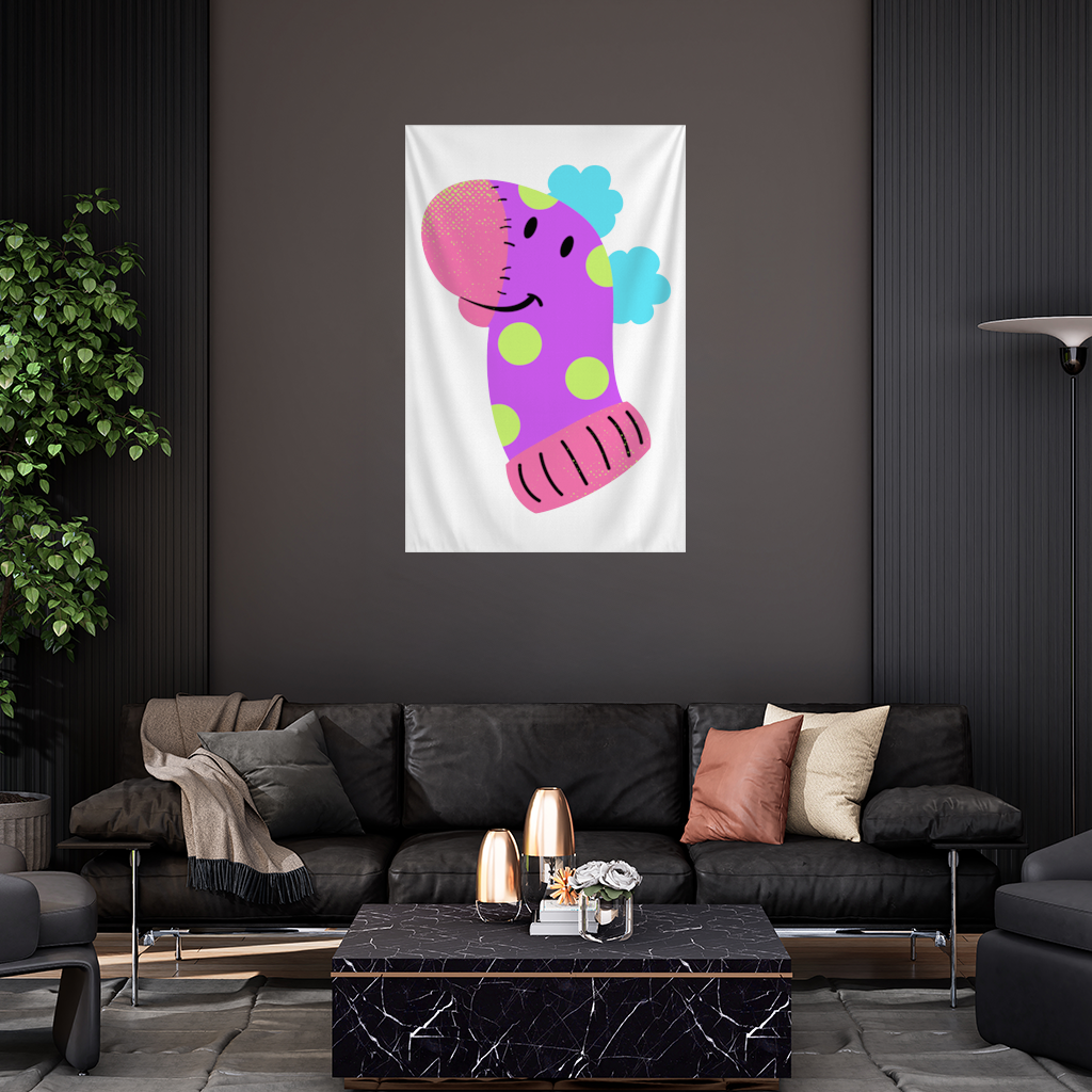Cute Colorful Dinosaur Illustration Wall Tapestry