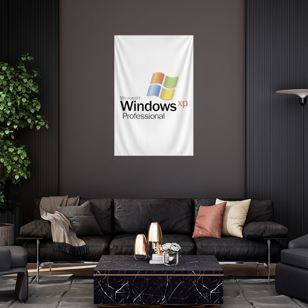 Dijital Nostalji İkonik Windows XP Logosu Duvar Örtüsü