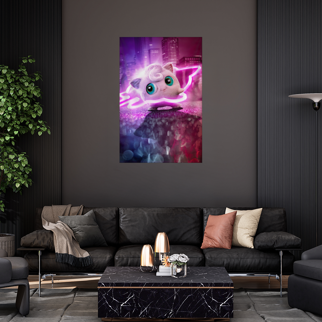 Cyberpunk Pink Fluffy Creature Wall Tapestry